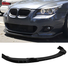 Front Bumper Lip Splitter for BMW 5 Series E60 2003-2010 M Sport / M5 Bumper, ABS Plastic Piano Black Vacuum Car Tuning Body Part Body Kit