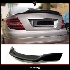 Rear Spoiler For Mercedes W204 2007-2014 C63 C250 C300 4DOOR PSM Style Piano Black ABS Plastic