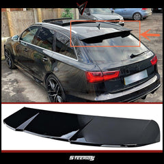 Rear Spoiler For Audi A6 Avant C7 2011-2018 Piano Black ABS Plastic