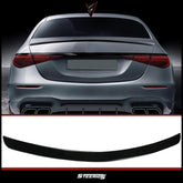 Rear Spoiler For Mercedes S Class W223 2021-2024 S450L S500 S580 Sedan 4-Door Piano Black ABS Plastic
