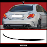 Rear Spoiler For Mercedes W205 C Series C63s 2015-2018 Piano Black ABS Plastic