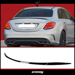 Rear Spoiler For Mercedes W205 C Series C63s 2015-2018 Piano Black ABS Plastic