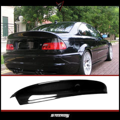 Rear Spoiler For BMW E46 1998-2005 CSL Style 4D-2D Piano Black ABS Plastic