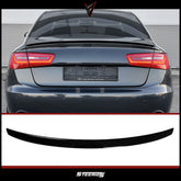 Rear Spoiler For Audi A6 C7 2012-2017 S3 Style Piano Black ABS Plastic