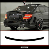 Rear Spoiler For Mercedes W204 AMG Style 2007-2014 Piano Black ABS Plastic