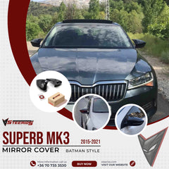 Mirror Cover for Skoda SuperB MK3 2015-2021 Batman Model
