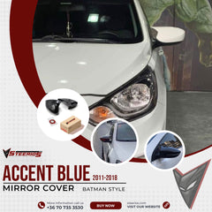 Mirror Cover for Hyundai Accent Blue 2011-2018 Batman Model