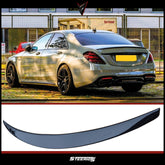 Rear Spoiler For Mercedes S-Class W222 2014-2020 S300 S350 S400 S500 S550 S63 4 Door Piano Black ABS Plastic