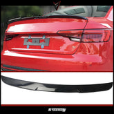 Rear Spoiler For Audi A4 B9 Blade Style 2019-2021 Piano Black ABS Plastic