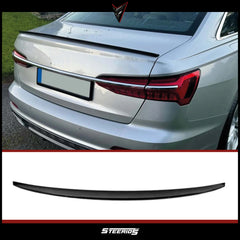 Rear Spoiler For Audi A6 C8 Sedan S4 Trunk Spoiler Piano Black ABS Plastic
