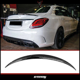 Rear Spoiler For Mercedes W205 C Series 2015-2018 AMG Style Piano Black ABS Plastic