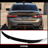 Rear Spoiler For BMW G20 G80 3 Series M4 Style 2019-2023 Piano Black ABS Plastic