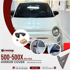 Mirror Cover for Fiat 500 - 500X 2014-2018 Batman Model