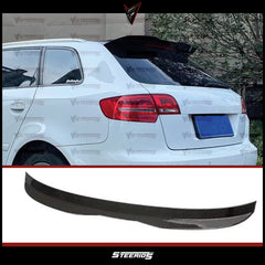 Rear Spoiler For A3 8P 2010-2013 Hatchback MX Style Rear Spoiler Piano Black ABS Plastic