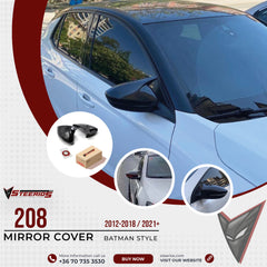 Mirror Cover for Peugeot 208 Batman Model