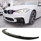 Front Bumper Lip Splitter for BMW 3 Series F30 / F31 M3 Conversion Bumper 2012-2018 328i 330i 335i 340i, ABS Plastic Piano Black Vacuum Car Tuning Body Part Body Kit