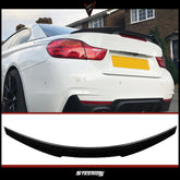 Rear Spoiler For BMW F33 4 Series 2013-2020 M4 Style Piano Black ABS Plastic