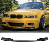 Front Bumper Lip Splitter for BMW 3 Series E46 Coupe M3 BUMPER CSL Style 1997-2006, ABS Plastic Piano Black Vacuum Car Tuning Body Part Body Kit