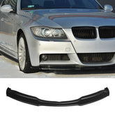 Front Bumper Lip Splitter for BMW E90 E91 M-Sport M Package Pre-Lci 3 Series 2004-2008, ABS Plastic Piano Black Vacuum Car Tuning Body Part Body Kit