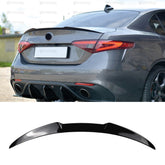 Rear Trunk Spoiler For Alfa Romeo Giulia 2015-2023 Spoiler Piano Black ABS Plastic