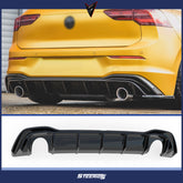 Rear Diffuser for VW Golf 8 Rear MAX Diffuser Piano Black ABS 2020 After (R + L Single Output) Car Styling Diffuser Rear Body Kit