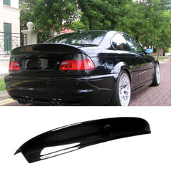 Rear Spoiler For BMW E46 1998-2005 CSL Style 4D-2D Piano Black ABS Plastic