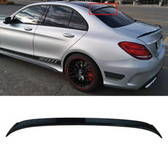 Roof Top Spoiler For Mercedes W205 AMG 2015-2021 Piano Black ABS Plastic
