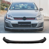 Front Bumper Lip Splitter for VW Volkswagen Golf MK7 GT.I 2013 - 2016, ABS Plastic Piano Black Vacuum Car Tuning Body Part Body Kit
