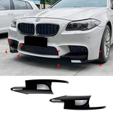 Front Bumper FLAP Wrap for BMW 5 Series F10 F11 M5 2011-2017, 2pcs FLAP Canards Lip Splitter Corner Trim Cover Adjustable Tuning Body Part Body Kit