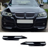 Front Bumper FLAP Wrap for BMW 3 Series E90 M-Tech 2005-2008, 2pcs FLAP Canards Lip Splitter Corner Trim Cover Adjustable Tuning Body Part Body Kit