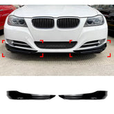 Front Bumper FLAP Wrap for BMW 3 Series E90 E91 LCI 2009-2012, 2pcs FLAP Canards Lip Splitter Corner Trim Cover Adjustable Tuning Body Part Body Kit