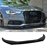 Front Bumper Lip Splitter for AUDİ S-Line A6 C7 S6 2011-2014, ABS Plastic Piano Black Vacuum Car Tuning Body Part Body Kit