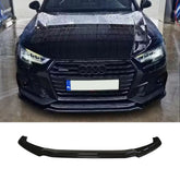 Front Bumper Lip Splitter for Audi A4 B9 S4 S-Line 2015-2019, ABS Plastic Piano Black Vacuum Car Tuning Body Part Body Kit