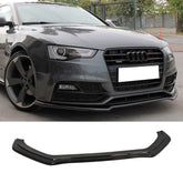 Front Bumper Lip Splitter for AUDİ A5 B8 FL 2012-2016, ABS Plastic Piano Black Vacuum Car Tuning Body Part Body Kit