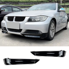 Front Bumper FLAP Wrap for BMW 3 Series E90 E91 Pre Lci 2005-2008, 2pcs FLAP Canards Lip Splitter Corner Trim Cover Adjustable Tuning Body Part Body Kit