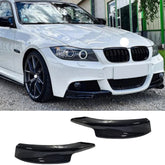 Front Bumper FLAP Wrap for BMW 3 Series E90 LCI 2009-2012 M-Tech M Sport, 2pcs FLAP Canards Lip Splitter Corner Trim Cover Adjustable Tuning Body Part Body Kit
