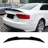 Rear Trunk Spoiler For Audi A5 S5 8T 2007-2016 2 DOOR PSM Style Spoiler Piano Black ABS Plastic