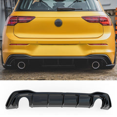 Rear Diffuser for VW Golf 8 Rear MAX Diffuser Piano Black ABS 2020 After (R + L Single Output) Car Styling Diffuser Rear Body Kit