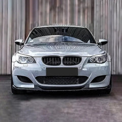 Front Bumper Kidney Racing Grille for BMW 5 Series E60 E61 2004-2009 Car Double Line Sport Grill Glossy Black Cover