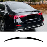 Rear Trunk Spoiler For Mercedes Benz E Class W214 AMG 2024+ AMG Style Spoiler Piano Black ABS Plastic