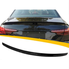 Rear Spoiler For Audi A4 B9 S4 Style 2019-2021 Piano Black ABS Plastic