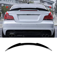 Rear Trunk Spoiler For BMW 1 Series E82 E88 2008-2013 M4 Style Spoiler Piano Black ABS Plastic