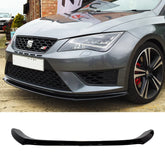 Front Bumper Lip Splitter for Seat Leon FR MK3 2012 - 2016 Cupra PFL, ABS Plastic Piano Black Vacuum Car Tuning Body Part Body Kit