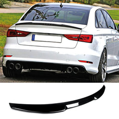 Rear Spoiler For Audi A3 8V S3 RS3 M4 Style 2012-2019 Piano Black ABS Plastic