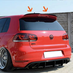 Rear Spoiler For VW Golf MK6 GTI R Cup V2 2008-2012 Piano Black ABS Plastic