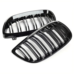 Front Bumper Kidney Racing Grille for BMW 5 Series E92 E93 2006-2009 Car Double Line Sport Grill Glossy Black Cover