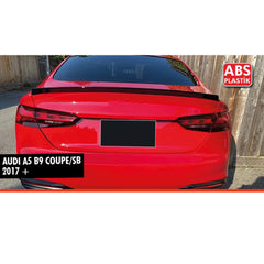 Rear Spoiler For Audi A5 B9 2017-2021 Coupe-Sedan Piano Black ABS Plastic