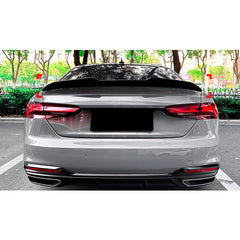 Rear Trunk Spoiler For Audi A5 S5 RS5 F5 Coupe 2017-2024 PSM Style Spoiler Piano Black ABS Plastic