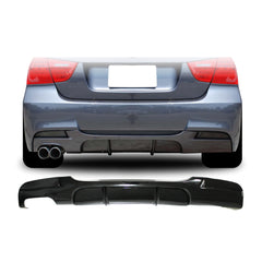 Rear Diffuser for BMW E90 M Technic 2004-2011 M Performance Diffuser L Dual Output Piano Black Vacuum Car Styling Diffuser Rear Body Kit