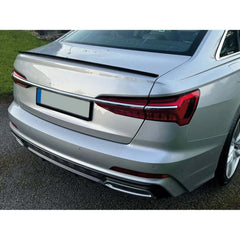Rear Spoiler For Audi A6 C8 Sedan S4 Trunk Spoiler Piano Black ABS Plastic